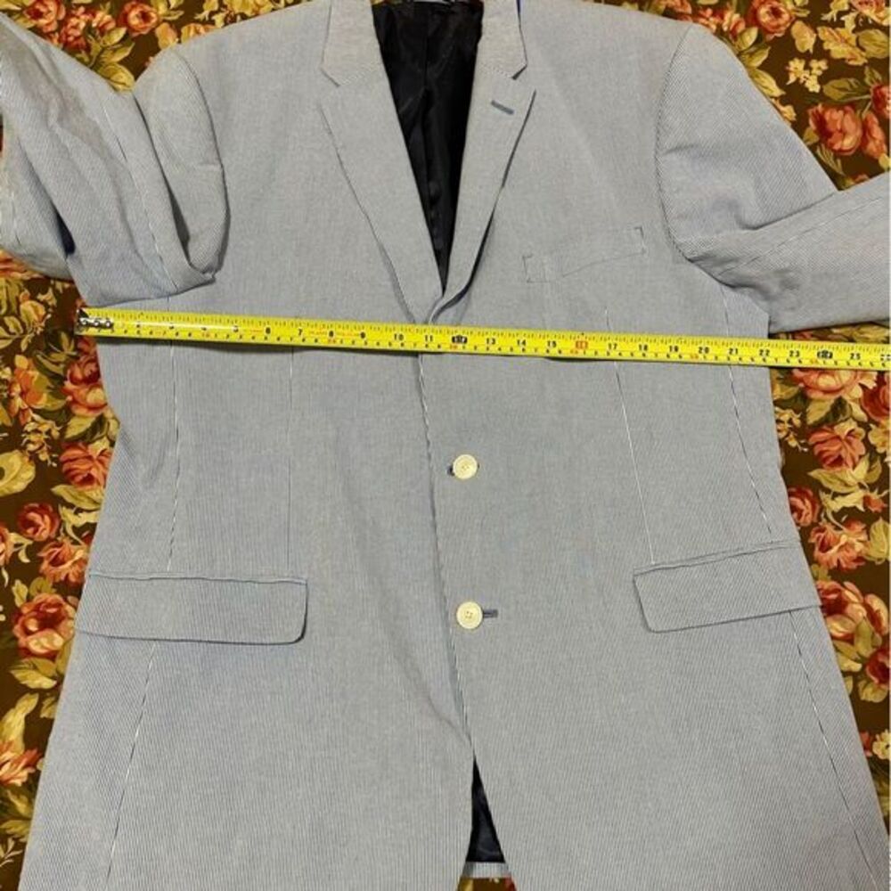 Tommy Hilfiger Light Blue Striped Blazer Sports Coat Mens Size 44 - Picture 5 of 10